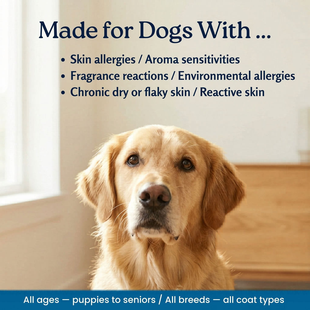 Unscented Organic Dog Shampoo for Sensitive Skin, Aloe-Based Concentrate in Three Bottle Sizes source image 8