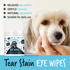 Dog Tear Stain Eye Wipes, 100 Pre-Soaked Textured Biodegradable Pads for Gentle Daily Eye-Area Cleaning source image 8