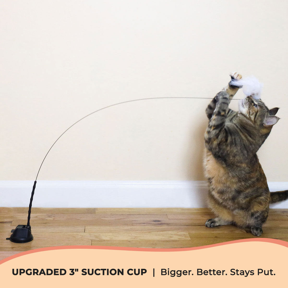 Interactive Bird Cat Toy Bundle, Weighted Base and Suction Cup Set with Five Realistic Attachments for Hunting Play source image 8