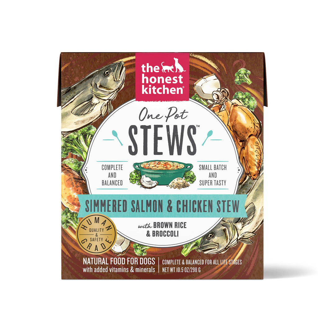Salmon Chicken Dog Stew in Six 10.5 oz Cartons, Kettle-Cooked Meal or Topper for Everyday Feeding source image 8