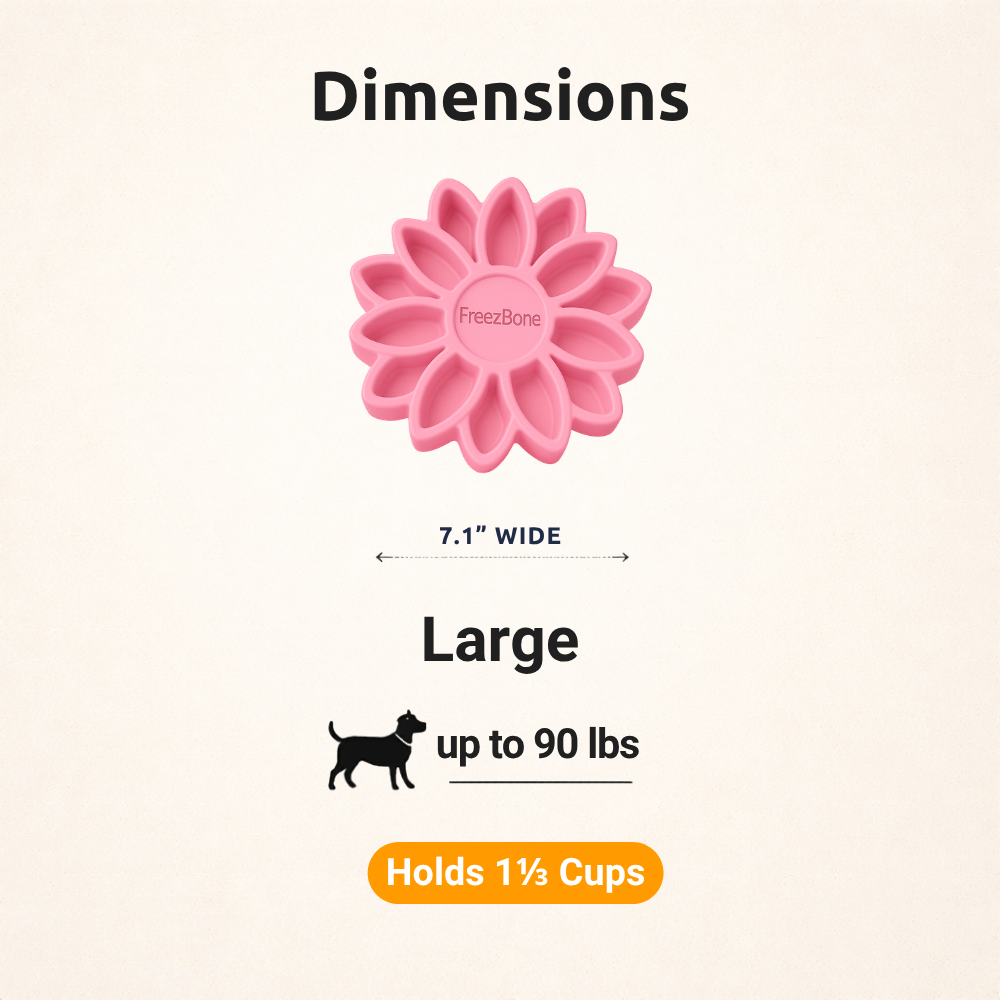 Frozen Sunflower Dog Toy for Licking and Chewing, Large Treat-Fillable Design in Three Bright Colors source image 8