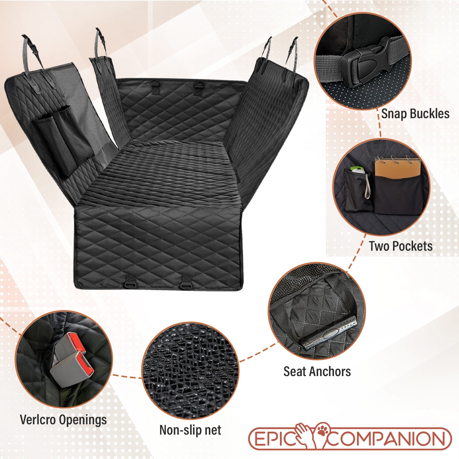 Dog Back Seat Hammock Cover product image 8