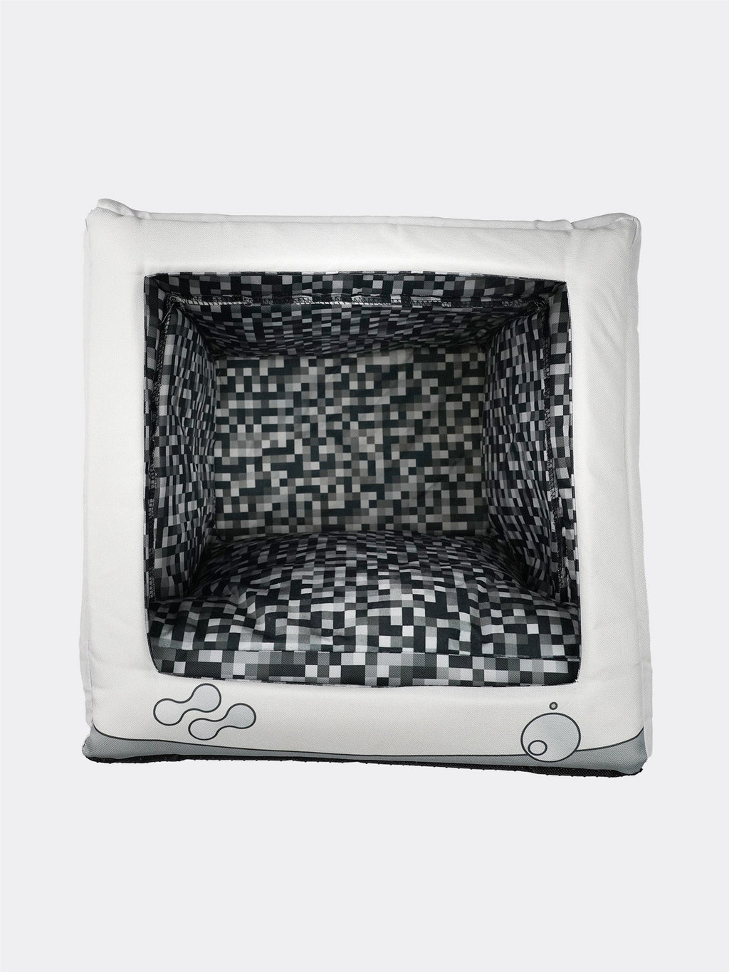 Retro Monitor Pet Cave Bed for Cats and Small Dogs, Dual-Texture Cushion and Washable Zipper Cover source image 9