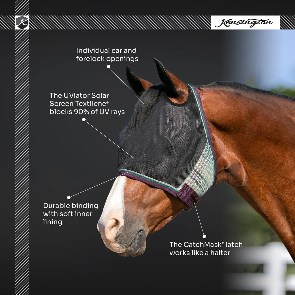 90% UV-Blocking Horse Fly Mask and Halter, Breathable Fleece-Lined Protection for Year-Round Wear source image 9