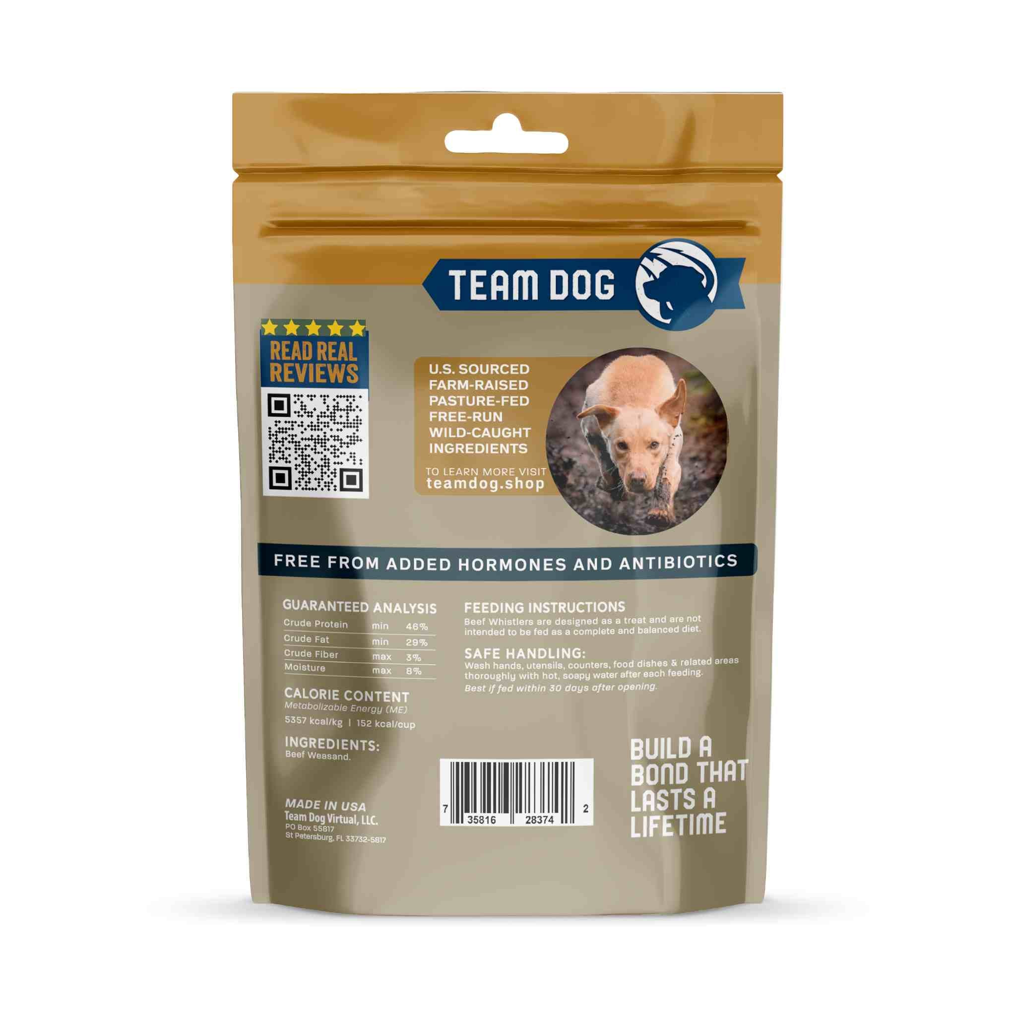Freeze-Dried Beef Esophagus Dog Chews, Three-Piece Bag of High-Protein Treats for Supervised Chewing source image 9