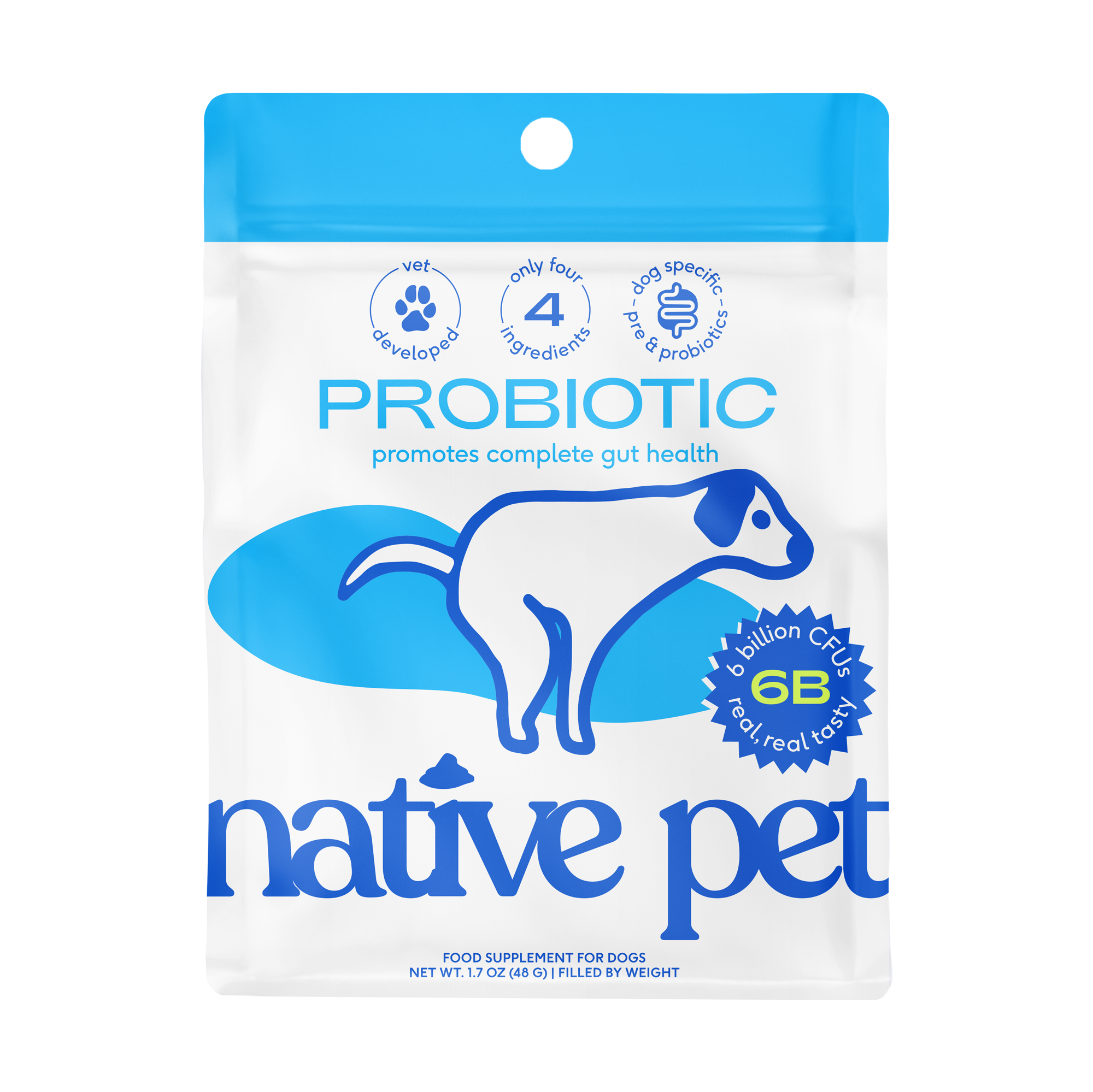 Daily Dog Probiotic Powder with Four Canine-Specific Strains and Prebiotic Fiber, 1.7 oz to 240 Scoops product image 9