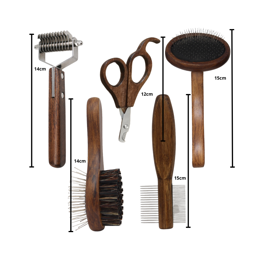 Dog Grooming Tool Set for Cavoodles, Five-Piece Brush, Comb, Dematting and Nail Care Kit in a Storage Box source image 9