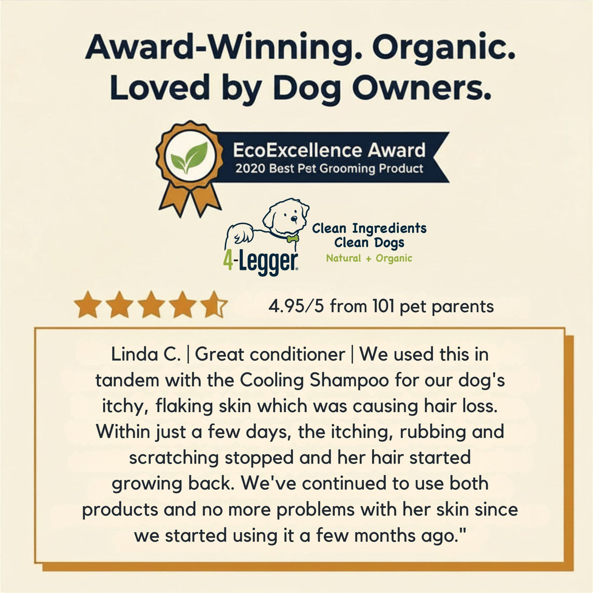 Organic Dog Conditioning Rinse with Apple Cider Vinegar, 8 oz or 16 oz for Coat Care Between Baths source image 9