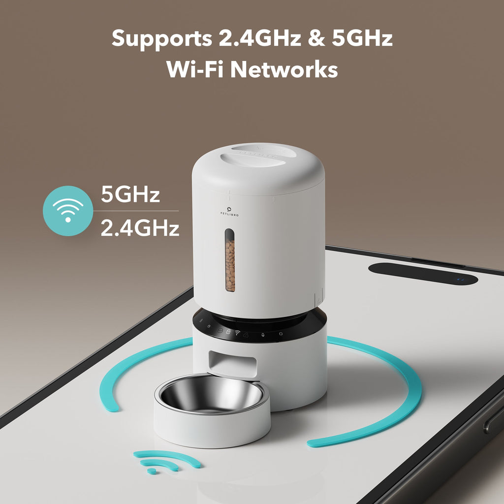 WiFi Automatic Pet Feeder, 5 Liter Timed Food Dispenser with App Scheduling and Single or Dual Bowls source image 9