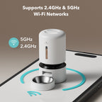 WiFi Automatic Pet Feeder, 5 Liter Timed Food Dispenser with App Scheduling and Single or Dual Bowls source image 9