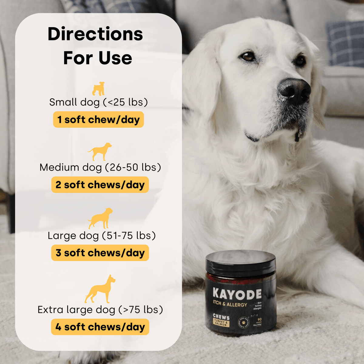 Dog Itch and Allergy Support Chews for Skin and Immune Response, Offered in One- to Six-Pack Quantities source image 9