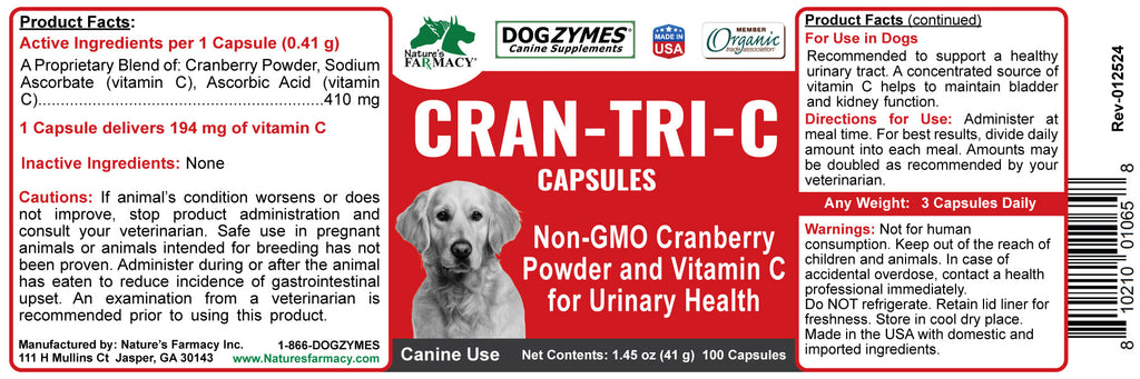 Dog Vitamin C Supplement in Powder or Capsule Form, Cranberry Blend for Daily Mealtime Feeding source image 9