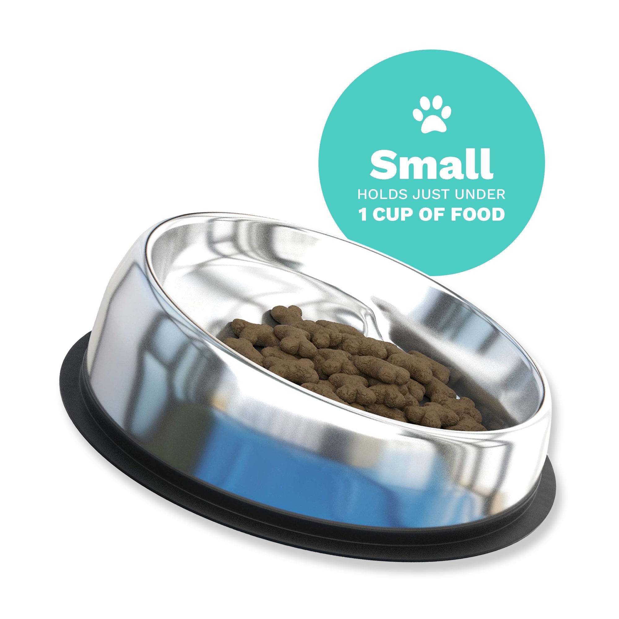 Angled Stainless Steel Pet Bowl for Flat-Faced Dogs and Cats, Three Capacities with Optional Stand source image 9