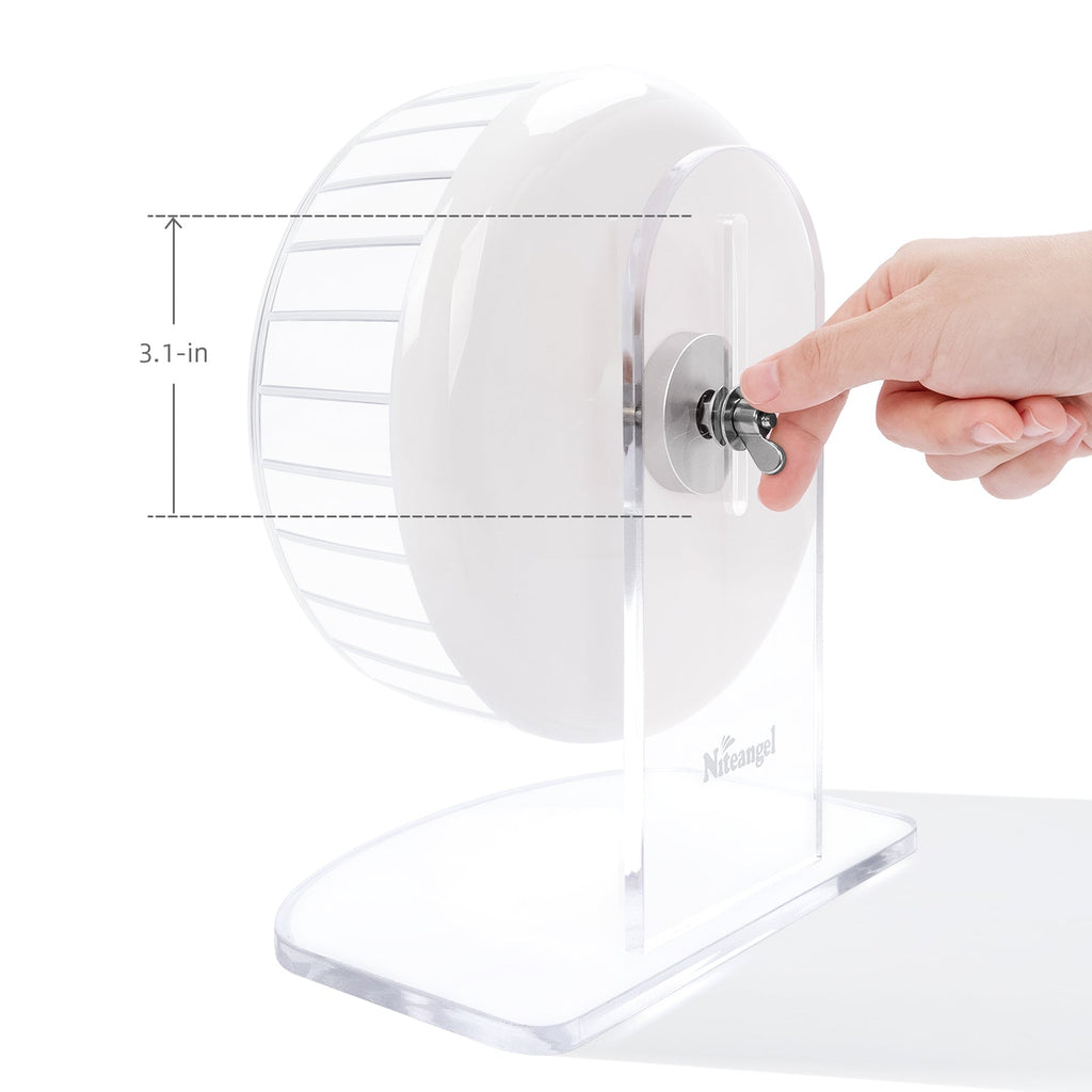 Super-Silent Hamster Exercise Wheel with Adjustable Height and Dual-Bearing Spinner in Four Sizes source image 9