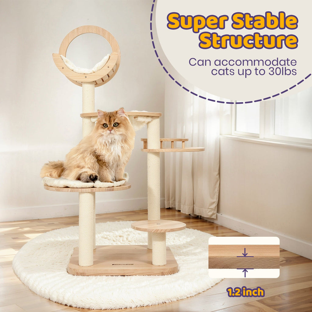 Transformable Cat Tree for Large Cats, Modular Tower with Hammock and Three Flexible Layouts for Multi-Cat Homes source image 9