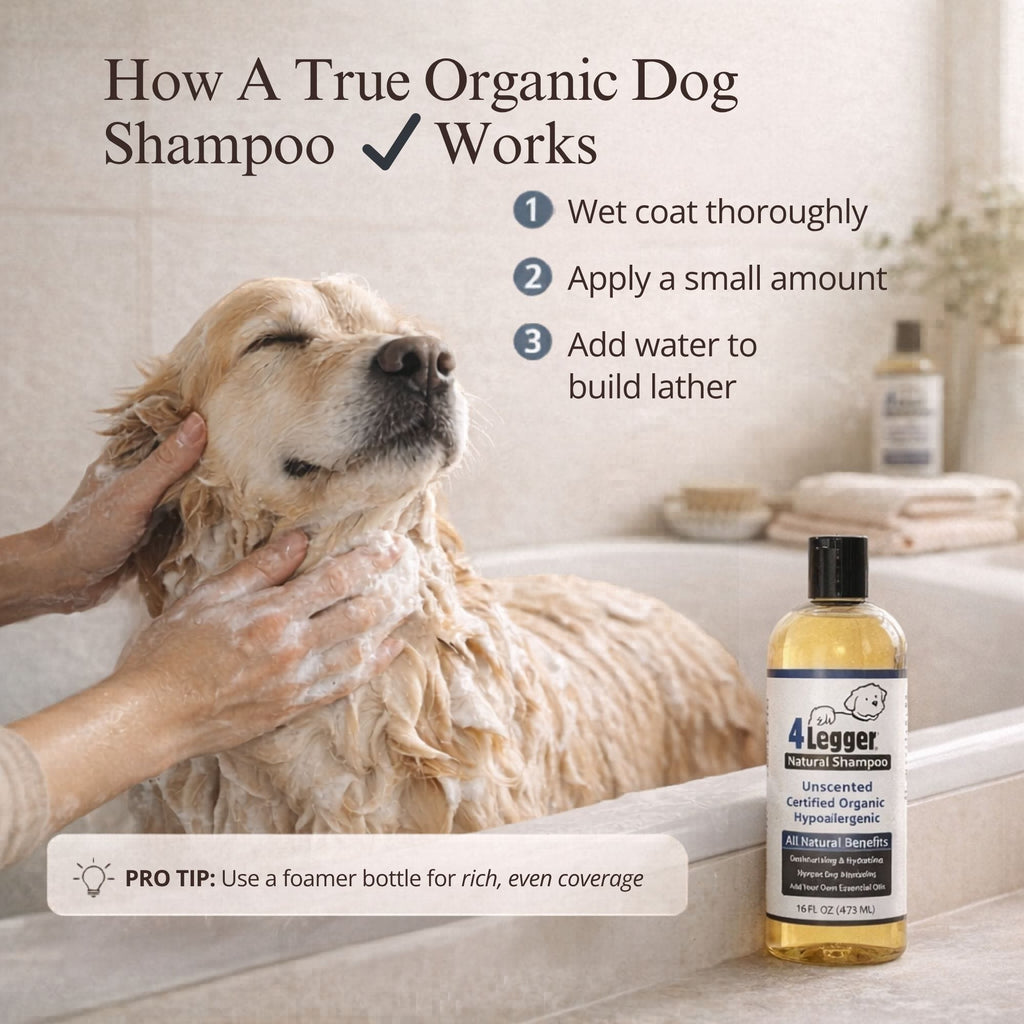 Unscented Organic Dog Shampoo for Sensitive Skin, Aloe-Based Concentrate in Three Bottle Sizes source image 9