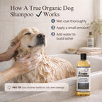 Unscented Organic Dog Shampoo for Sensitive Skin, Aloe-Based Concentrate in Three Bottle Sizes source image 9