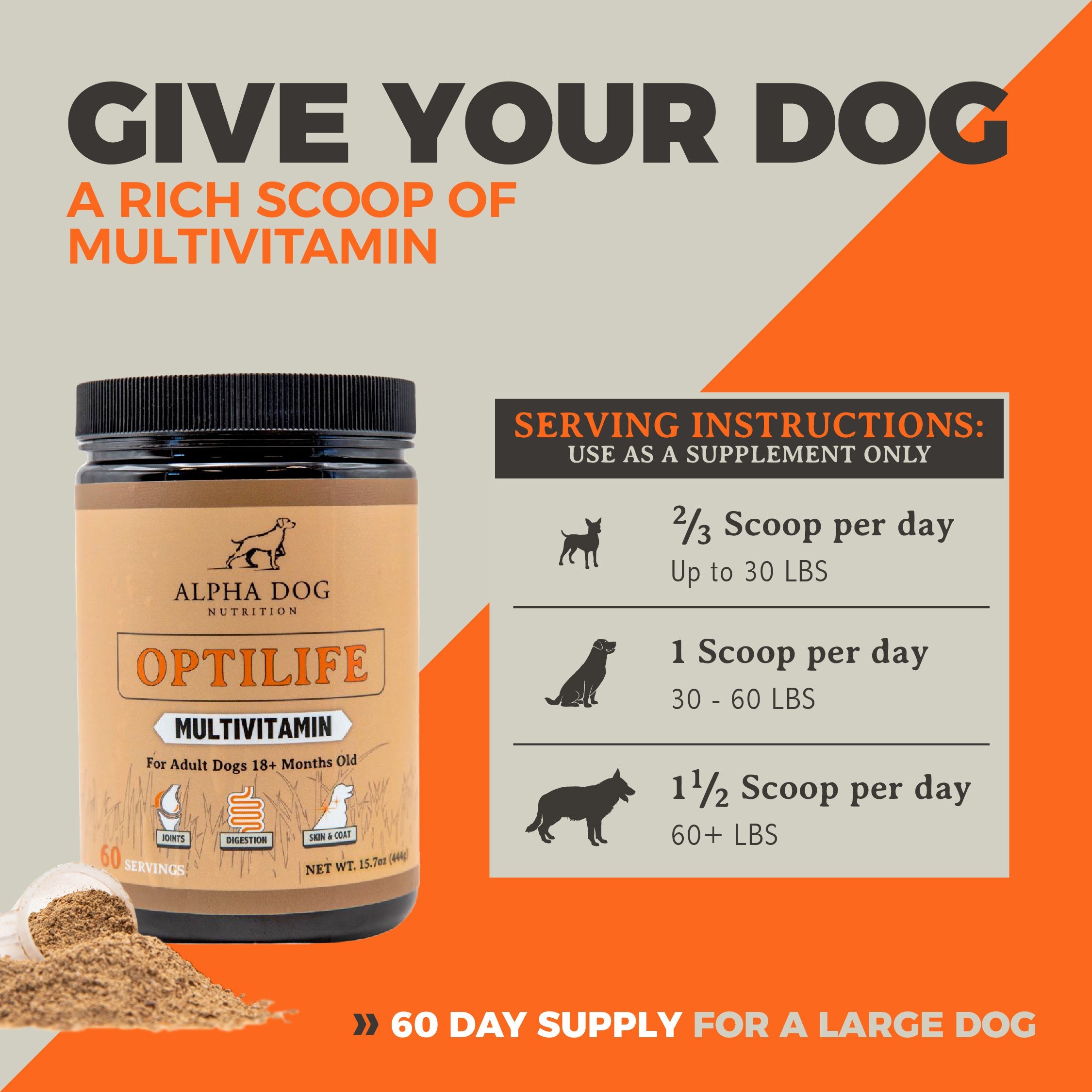 Whole-Food Adult Dog Multivitamin Powder for Daily Joint, Digestion, Immune and Skin Support source image 9