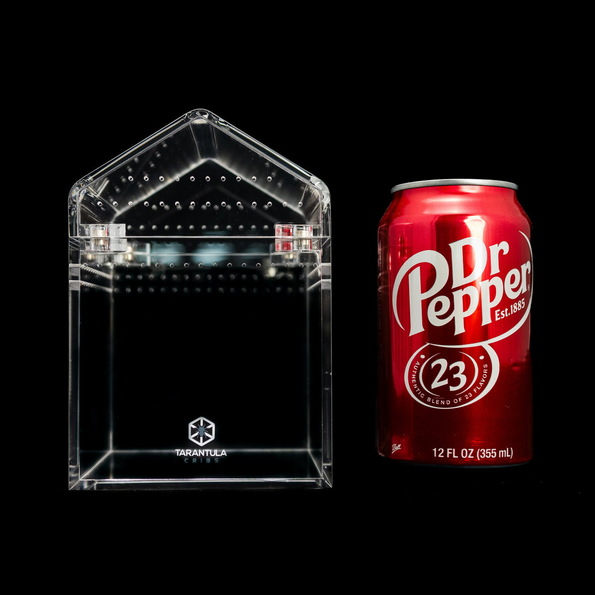 Four-Inch Acrylic Tarantula Terrarium, Compact Cube in Standard, Mesh, Max-Vent and Canopy Lid Styles source image 10
