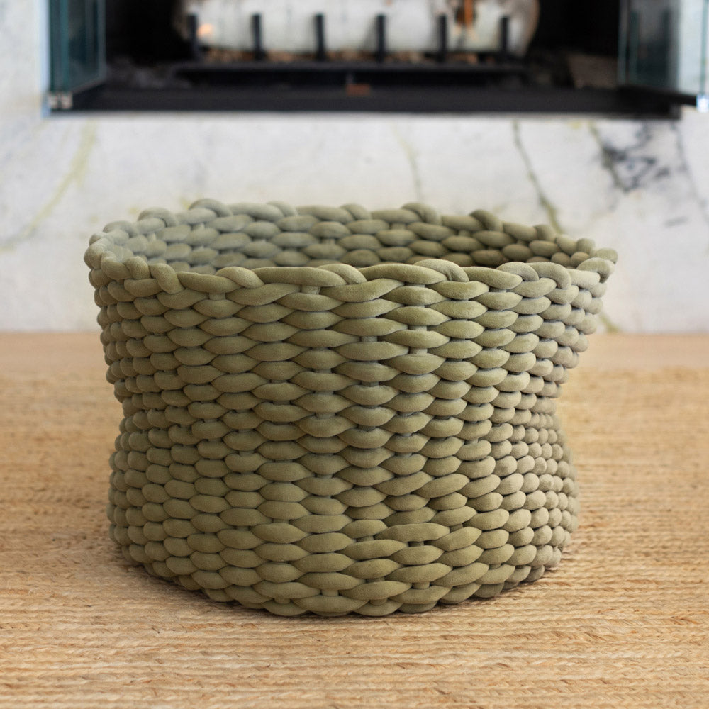 Handwoven Cat Nest Bed, Adjustable Velvety Knotted Design in Five Neutral and Earth-Tone Colors source image 10