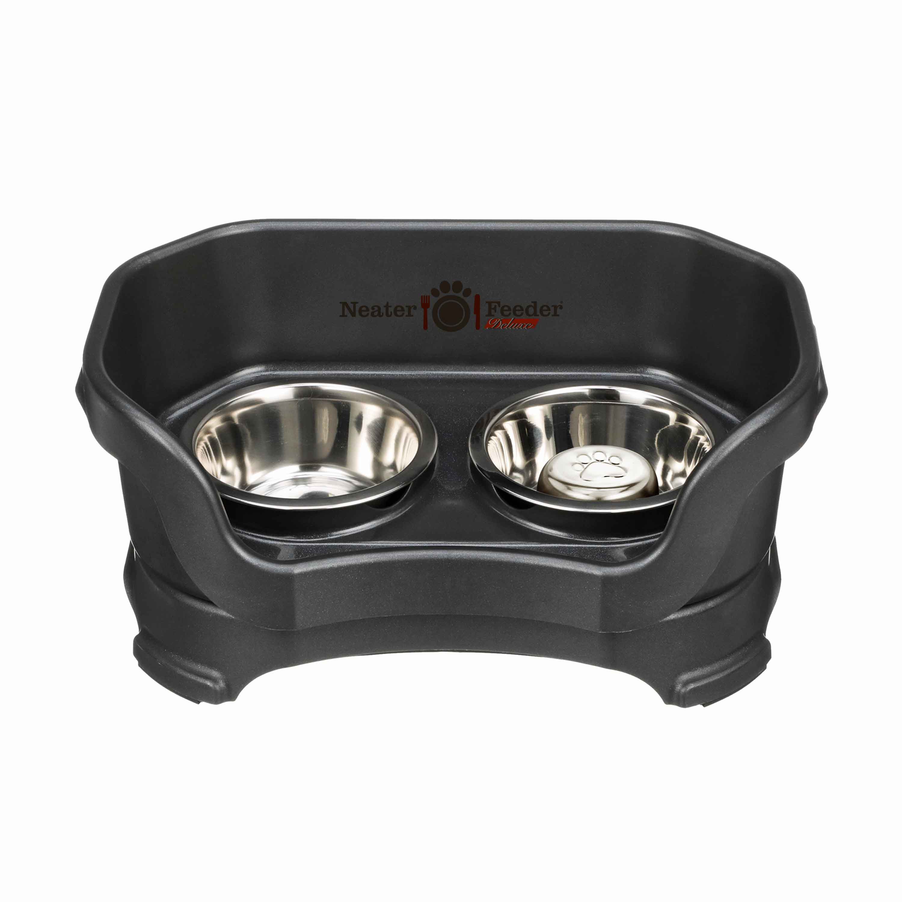Elevated Slow Feeder Station for Dogs, Stainless Steel Bowl Set and Spill-Catching Basin in Three Sizes source image 10