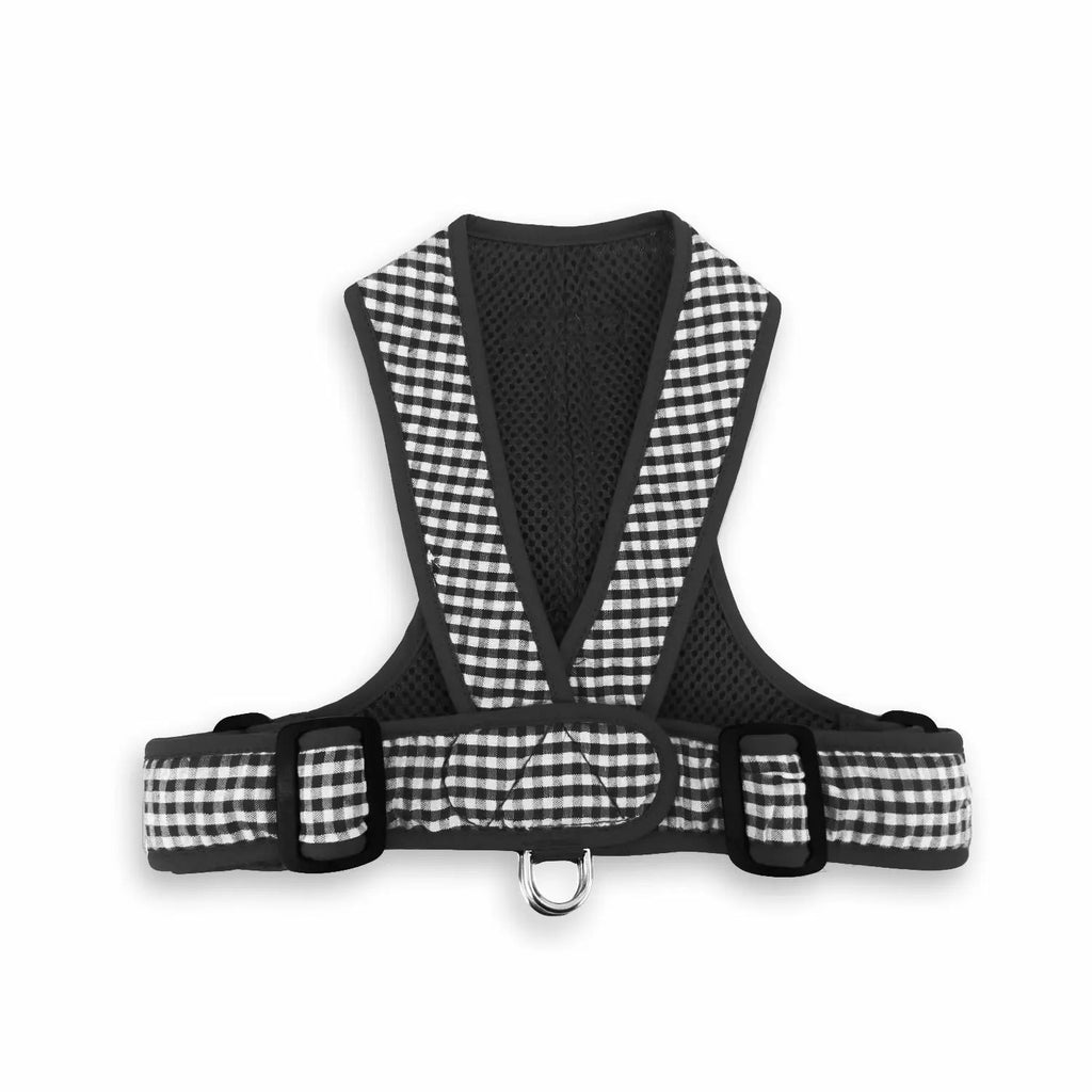 Gingham Step-In Dog Harness, Soft Adjustable Mesh Walking Vest in Five Colors for Dogs from 3 to 40 Pounds source image 10