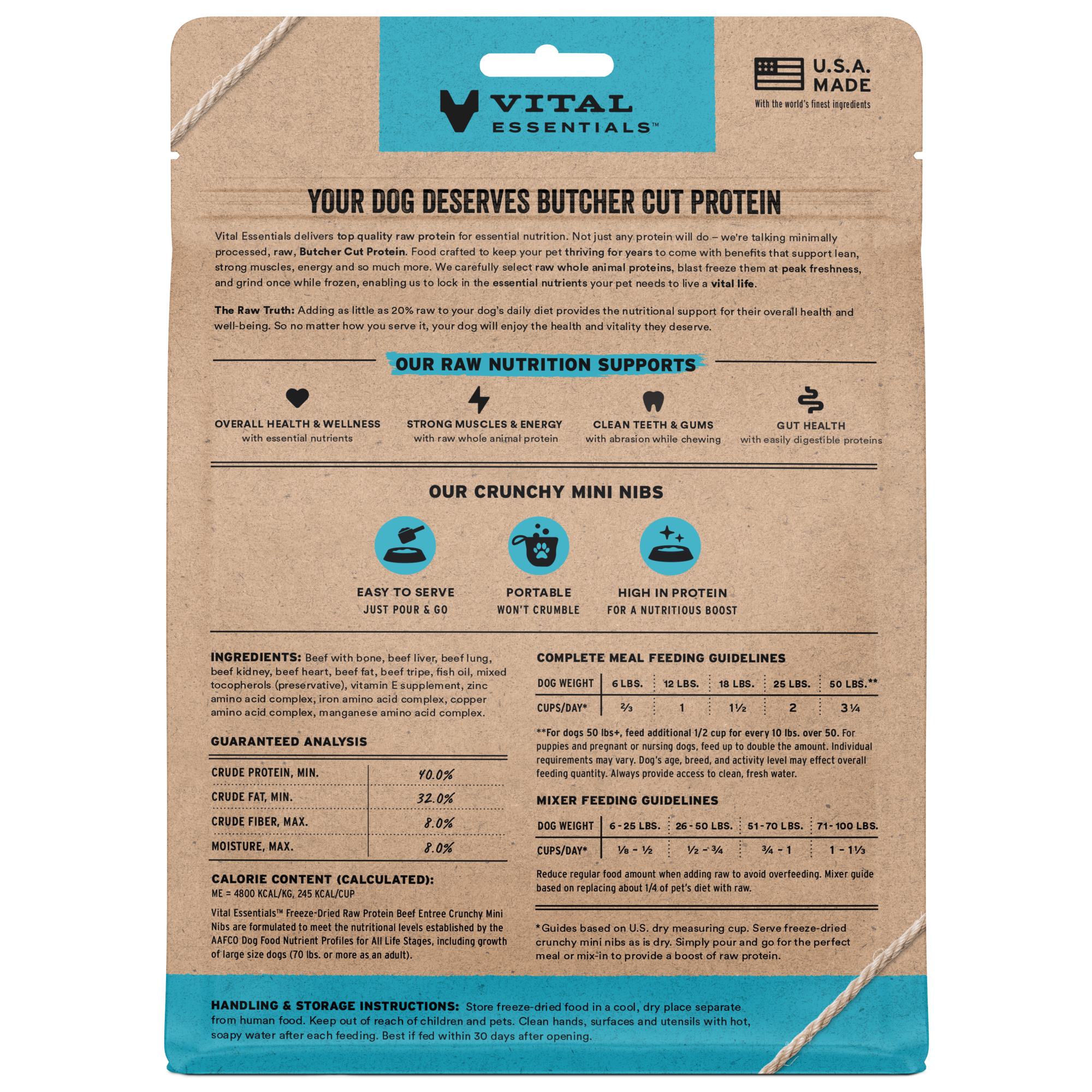 Freeze-Dried Raw Beef Dog Food Mini Nibs for Complete Meals or Mixers, Available in Four Bag Sizes source image 10