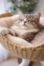 Rotating Desk-Mounted Cat Bed with Tool-Free Clamp, Handwoven or Birchwood Nest for Cats up to 45 lb source image 10