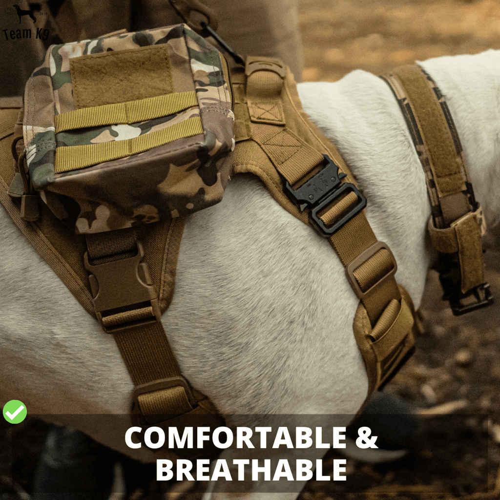 Heavy-Duty Tactical No-Pull Dog Harness with Dual D-Ring Control and Quick-Release Metal Buckles product image 10