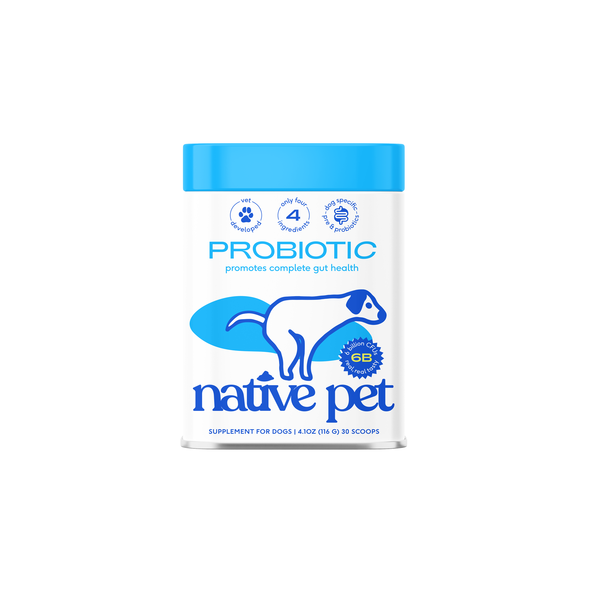 Daily Dog Probiotic Powder with Four Canine-Specific Strains and Prebiotic Fiber, 1.7 oz to 240 Scoops product image 10