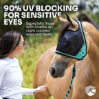 90% UV-Blocking Horse Fly Mask and Halter, Breathable Fleece-Lined Protection for Year-Round Wear source image 10