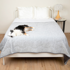 Cooling Waterproof Dog Blanket in Arctic Grey for Indoor Comfort and Furniture Protection, Two Sizes source image 10