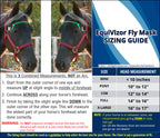 Horse Fly Mask and Ear Protection, 95% UV Eye Shield, Breakaway Clips and Five Sizes from Mini to X-Large source image 10