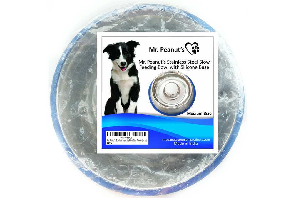 Stainless Steel Slow Feeder Dog Bowl with Non-Slip Silicone Base, Three Capacities for Wet or Dry Food source image 10