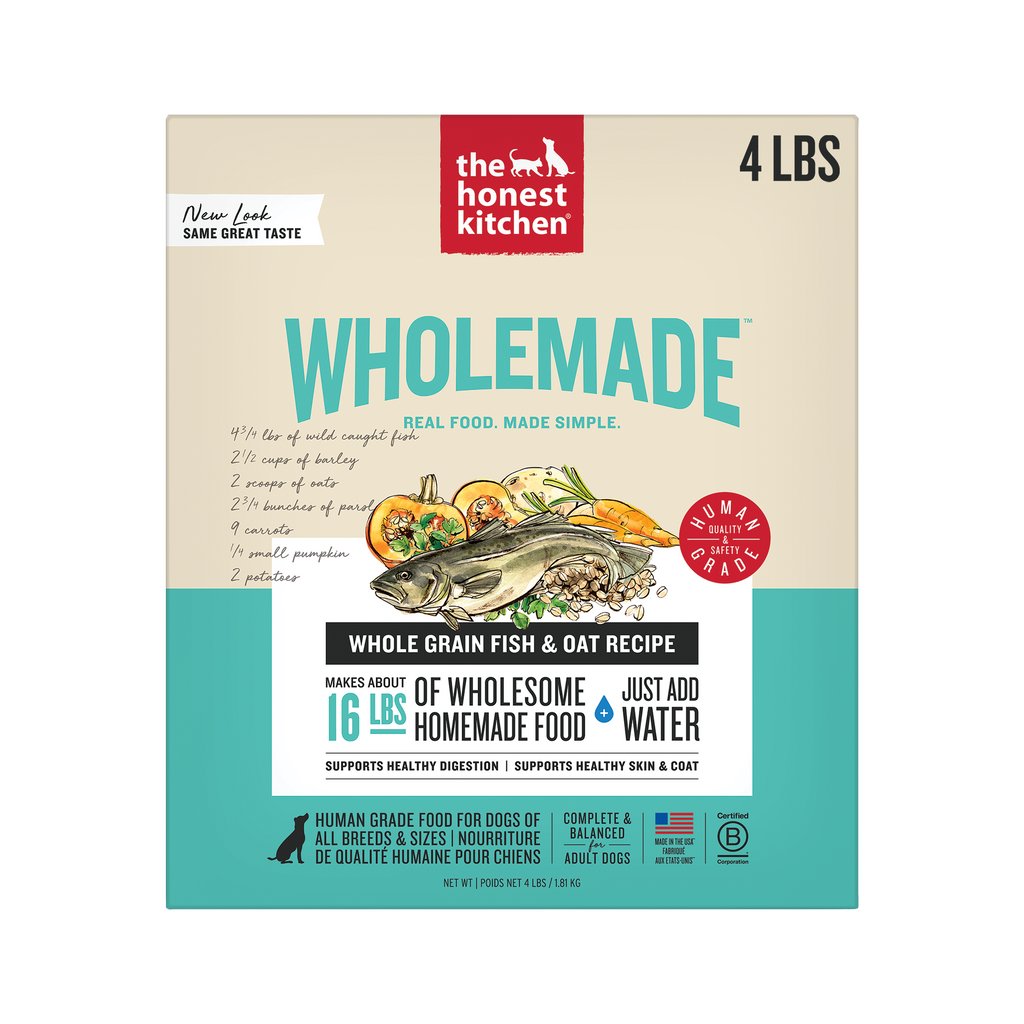 Wholemade Dehydrated Dog Food Whole Grain Fish &amp; Oat Recipe from The Honest Kitchen ::4-lb
