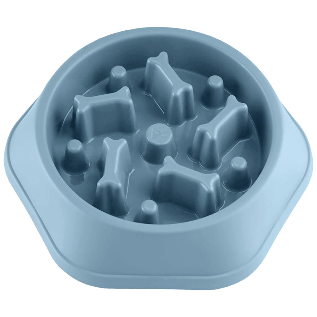 Slow Feeder Dog Bowl Blue