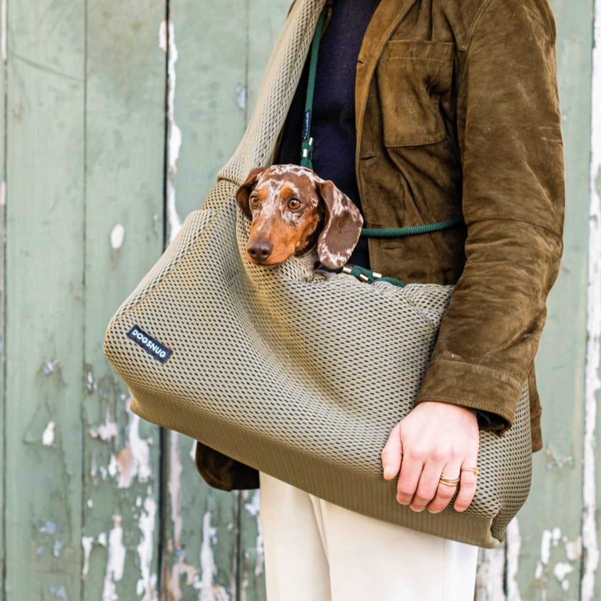 Supportive Dog Carrier Puppy and Small Dog (with Xtra Sturdy Base) / 3D Mesh / Olive