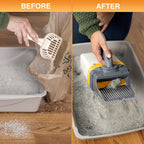 Scoop-to-Bag Cat Litter Scoop for One-Handed Cleanup, Quick-Sift Head and Large-Capacity Bag Bin source image 11