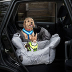 Pet Car Seat and Carrier for Dogs or Cats up to 25 lb, Water-Resistant Oxford Seat with Removable Cushion source image 11