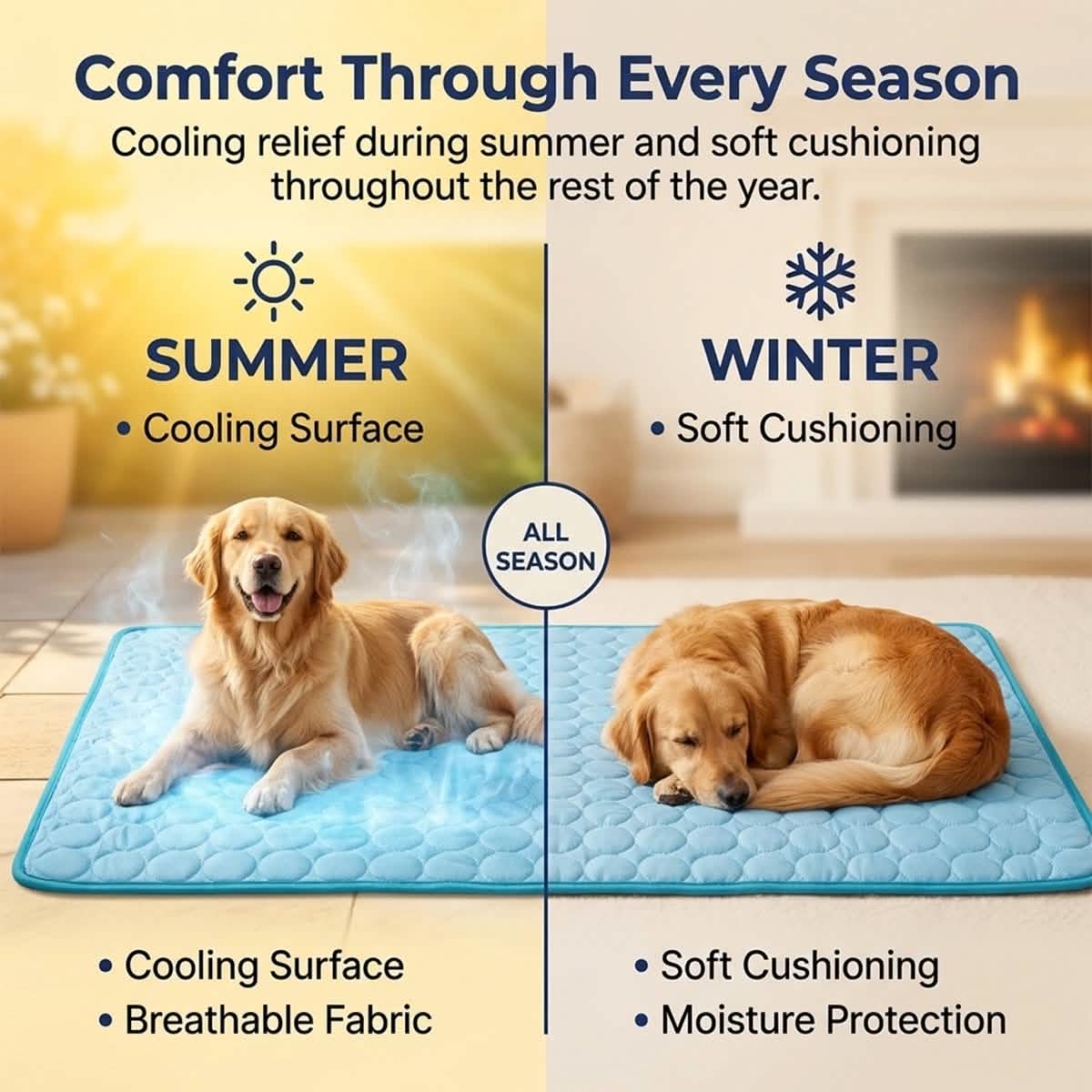 Self-Cooling Dog Mat in Three Crate-Friendly Sizes, Ice Silk Surface for Indoor, Car and Summer Rest source image 11