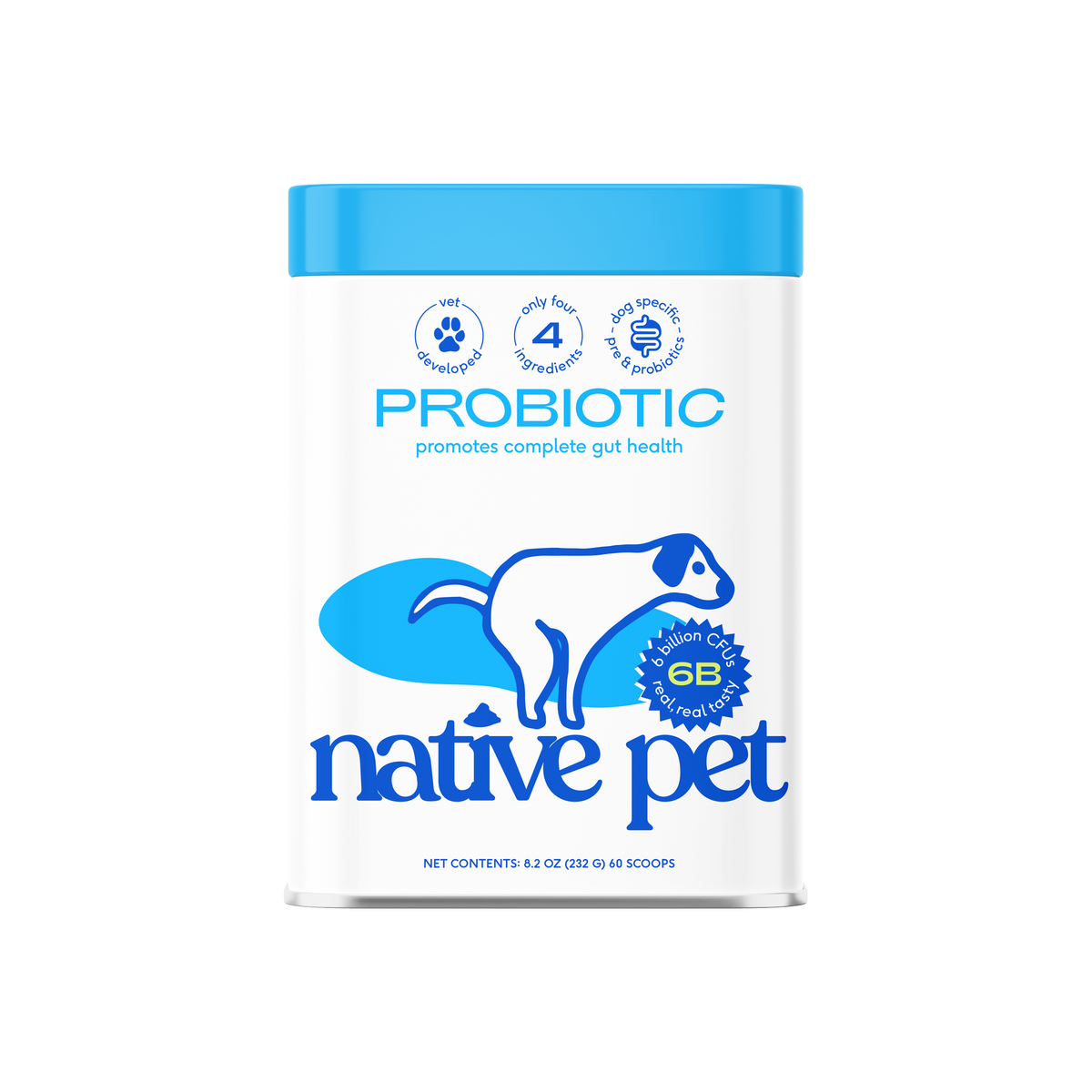 Daily Dog Probiotic Powder with Four Canine-Specific Strains and Prebiotic Fiber, 1.7 oz to 240 Scoops product image 11