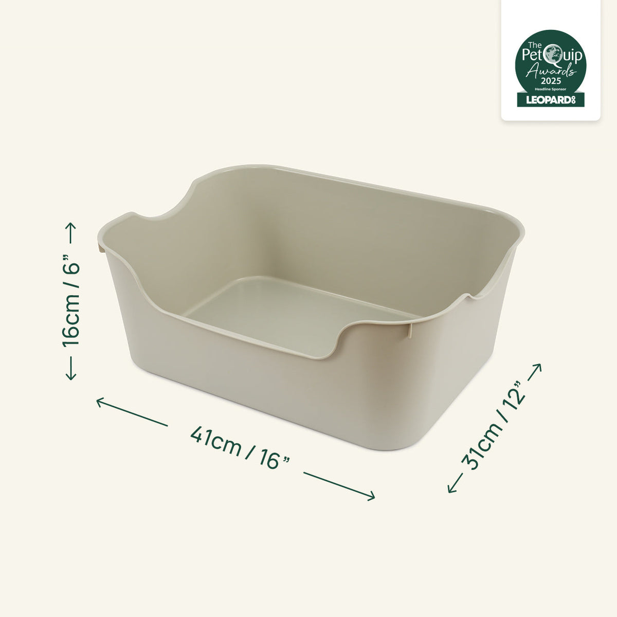 Small Animal Litter Box for Guinea Pigs and Rabbits, High-Sided Low-Entry Design in Five Colors source image 11
