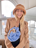 Convertible Dog Snuggle Sac and Travel Bed, Plush Cuddle Cup or Blanket in Two Sizes and Twelve Colors source image 11