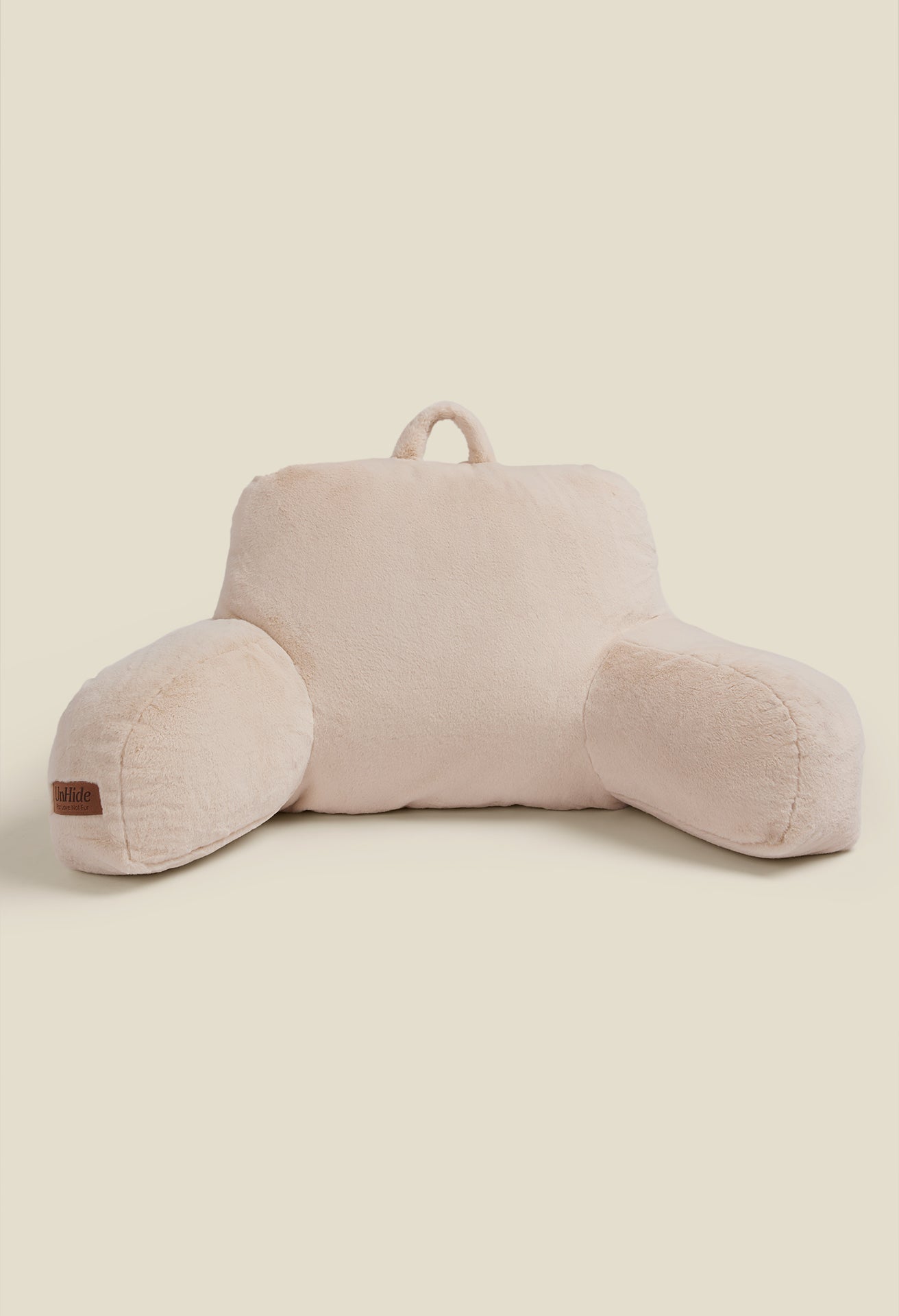 Plush Backrest Pillow Beige Bear