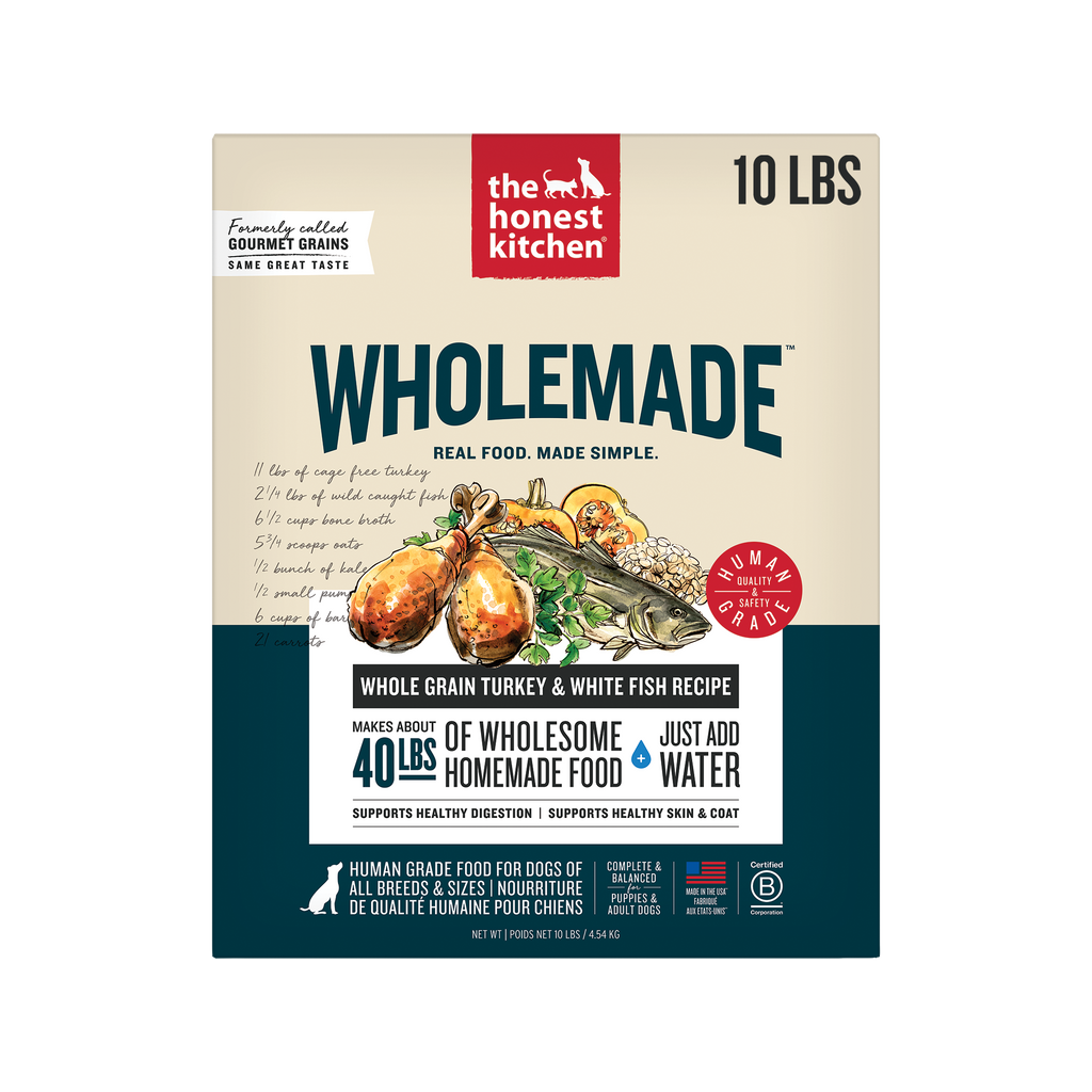 Wholemade Dehydrated Dog Food Whole Grain Turkey &amp; White Fish Recipe from The Honest Kitchen ::10-lb