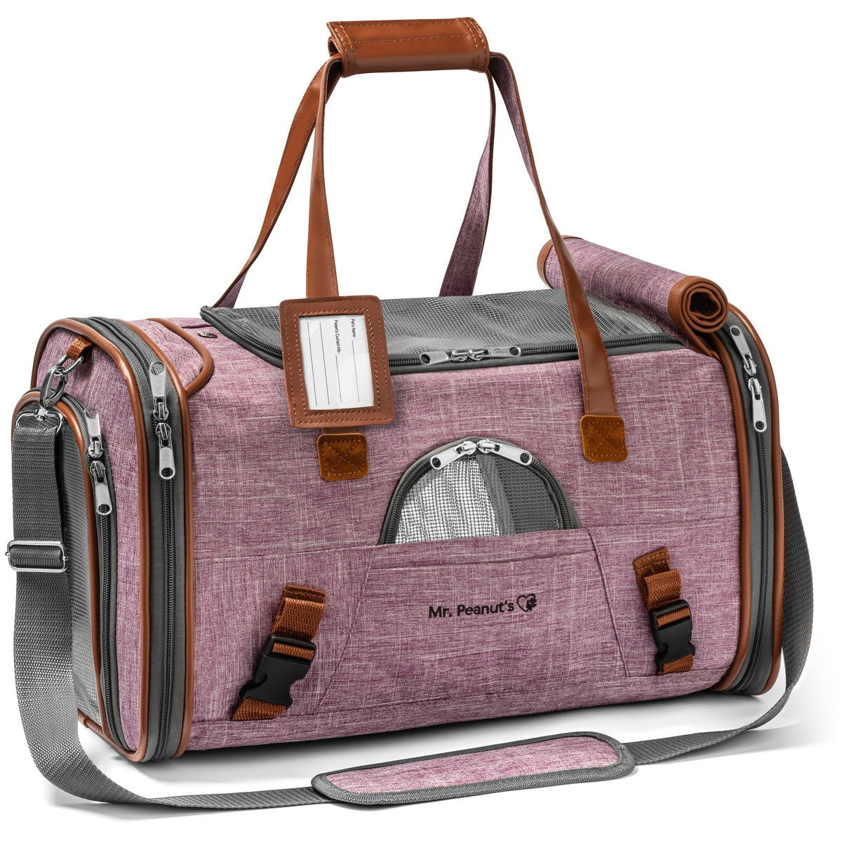 Soft-Sided Airline Pet Carrier for Cats and Small Dogs with Mesh Ventilation and Expandable Port product image 12