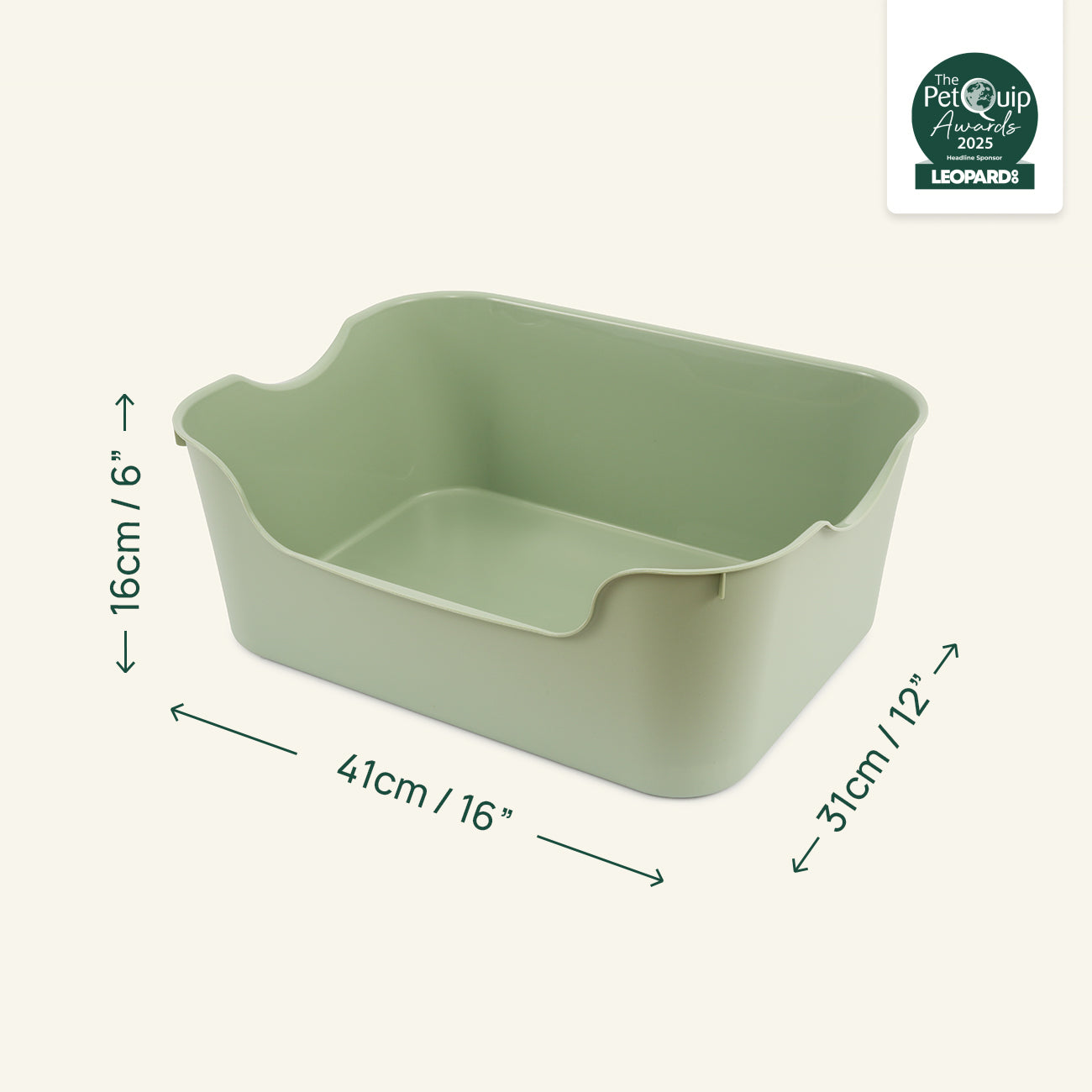 Small Animal Litter Box for Guinea Pigs and Rabbits, High-Sided Low-Entry Design in Five Colors source image 12