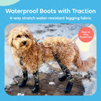 Waterproof Dog Boot Leggings for Winter Walks, Seam-Free TPE Paw Covers and Full-Leg Protection source image 12