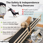 Adjustable Solid Maple Dog Ramp for Beds from 12 to 37 Inches High with Side Rails and Non-Slip Traction product image 12