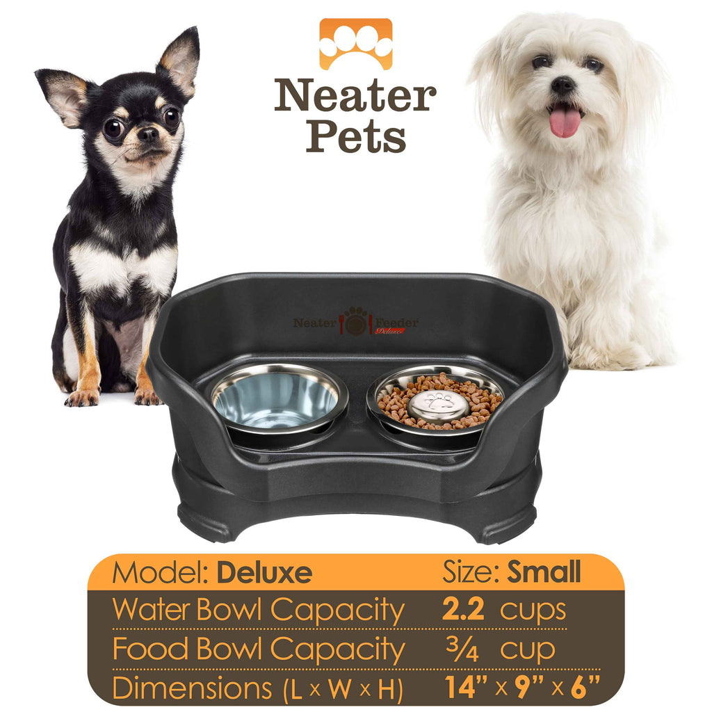 Elevated Slow Feeder Station for Dogs, Stainless Steel Bowl Set and Spill-Catching Basin in Three Sizes source image 12